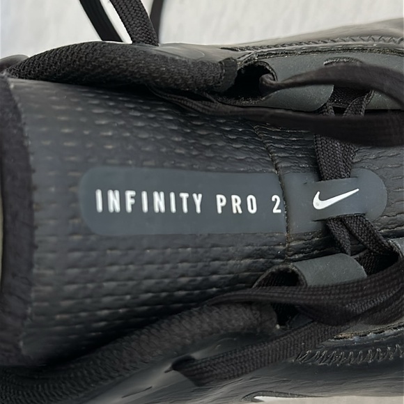 NIKE Infinity Pro 2 Men's Golf Shoes DJ5593-015 Black and White Lace Up Size 14 - Picture 9 of 13